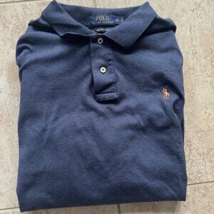 Polo Ralph Lauren Shirt Mens XL Gray Short Sleeve Preppy Pima Cotton Flesh Pony